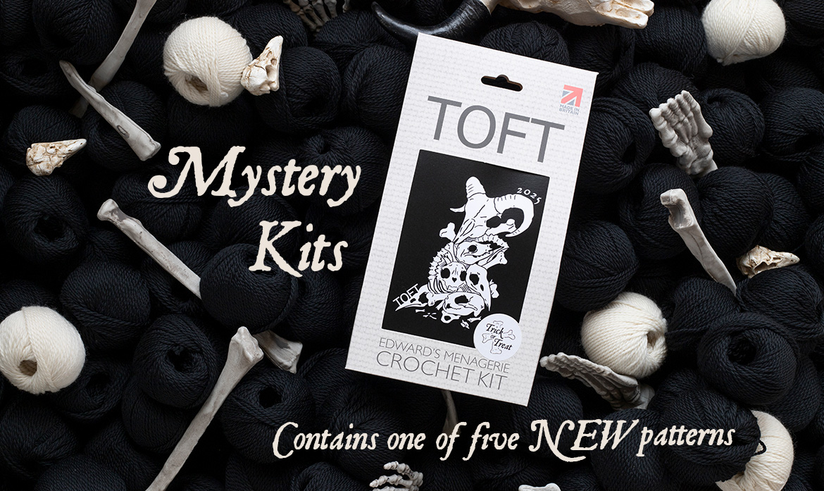 Trick or treat mystery 2025 crochet skeleton lucky dip kits toft